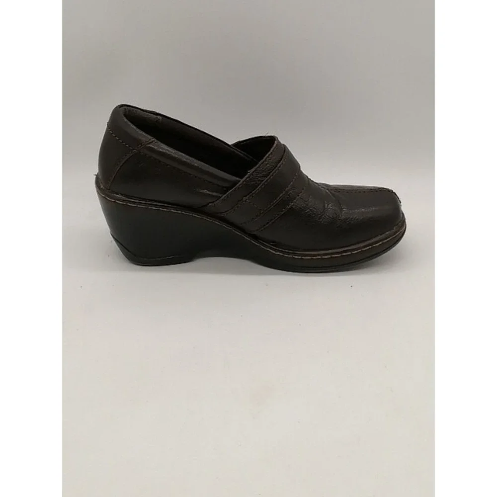 b.o.c. Shoes Loafers Womens Brown 7.5 Leather Clog Walking Comfort C78223
